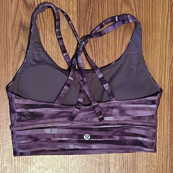 Lululemon Energy Longline Bra Medium Support, Purple Size 6 - Picture 2 of 3